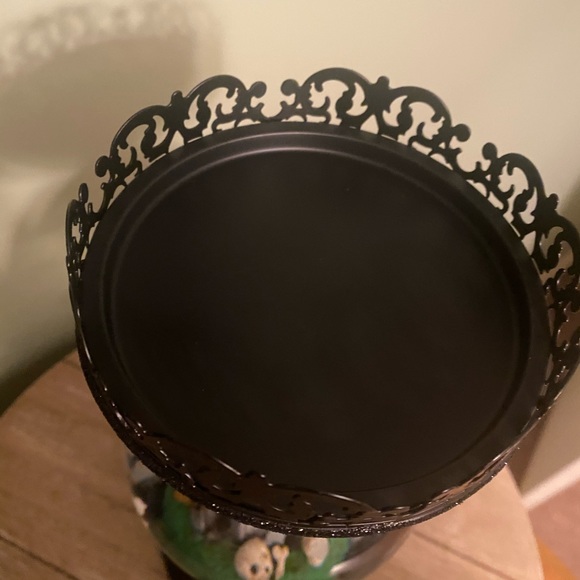 Bath and Body Works Cemetery Pedestal 3 wick candle holder water globe NEW w/BOX - Picture 7 of 11